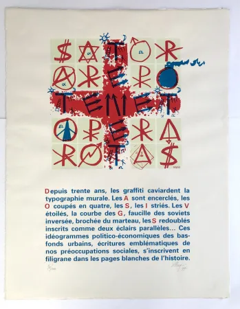 丝网印刷 Villeglé - SATOR