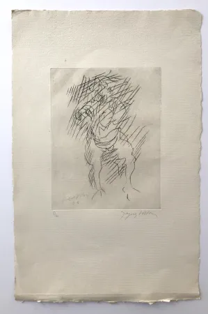 版画 Villon - Bébé debout