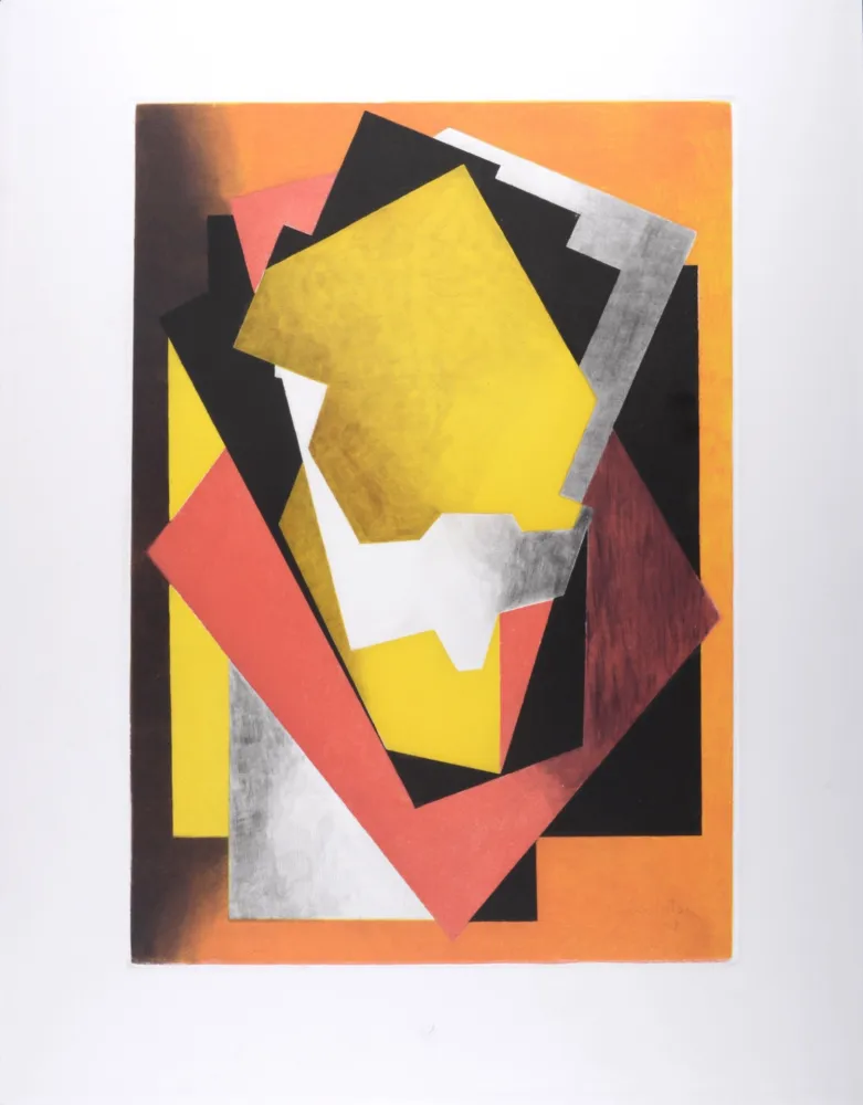 飞尘腐蚀法 Villon - Composition, circa 1960