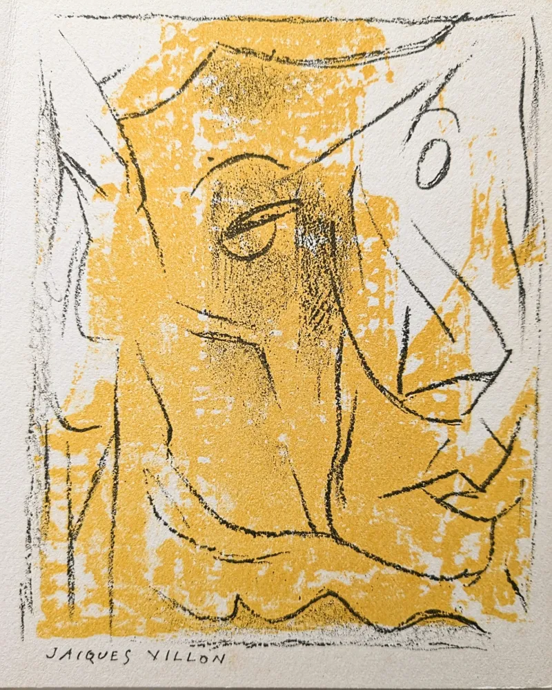 石版画 Villon - Cubist portrait, 1954 - Original lithograph on vellum paper