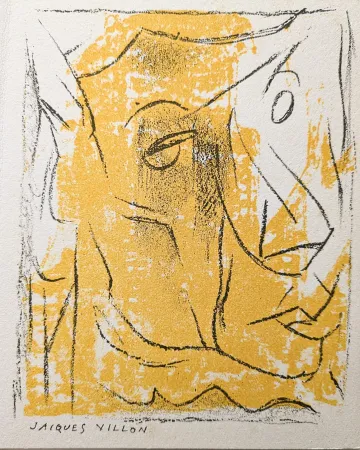 石版画 Villon - Cubist portrait, 1954 - Original lithograph on vellum paper