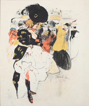 石版画 Villon - Danseuses au Moulin Rouge, 1899
