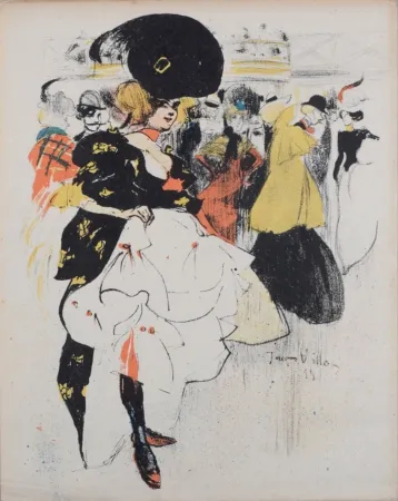石版画 Villon - Danseuses au Moulin Rouge, 1899