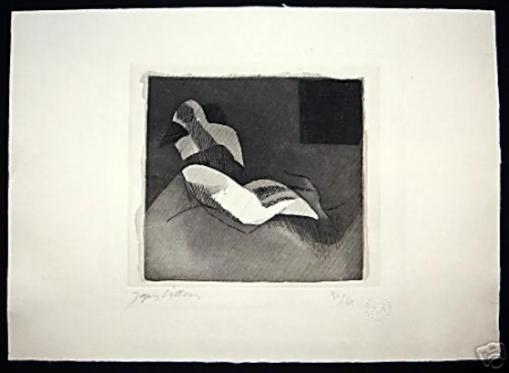 蚀刻版画 Villon - Le Baiser