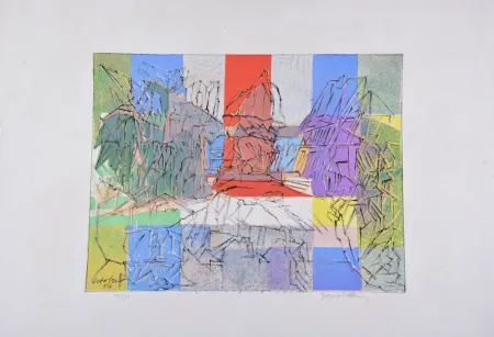 石版画 Villon - Le pigeonnier normand 