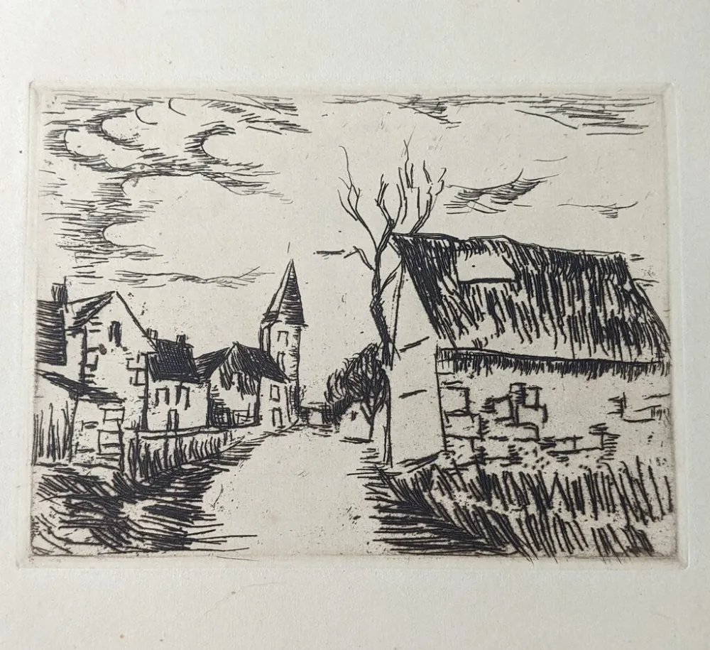 版画 Vlaminck - Environs de Marines / Oise