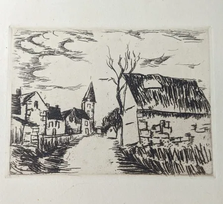版画 Vlaminck - Environs de Marines / Oise