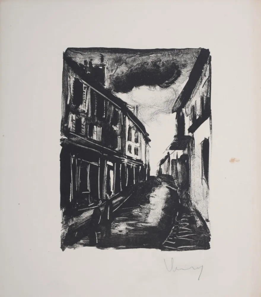 石版画 Vlaminck - Les Hommes Abandonnés, 1927