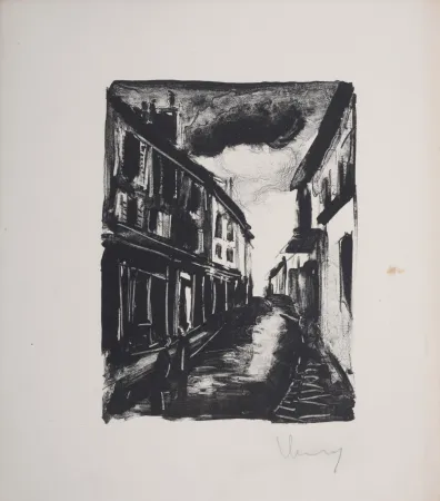 石版画 Vlaminck - Les Hommes Abandonnés, 1927
