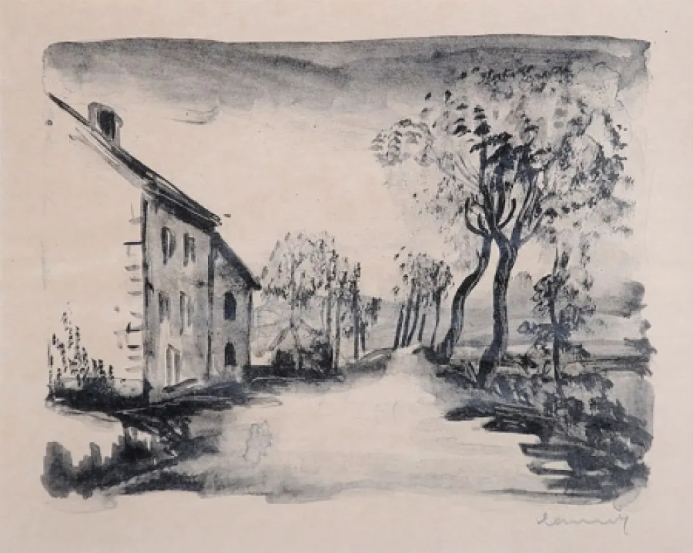 石版画 Vlaminck - Nelle-la-Vallée, le Chemin aux Bords du Sausseron