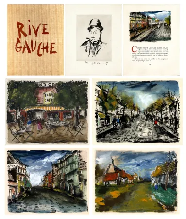 插图书 Vlaminck - RIVE GAUCHE. Quartier latin - Plaisance - Montparnasse - Les Quais - Saint-Germain-des-Prés. Exemplaire avec suite et gravure aquarellée par Vlaminck.