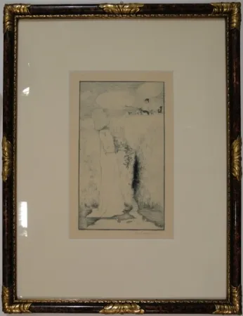 蚀刻版画 Vogeler - Am Quell