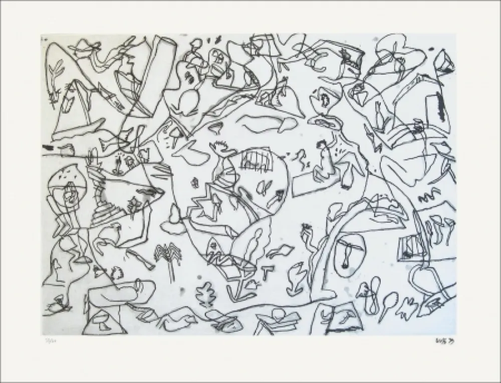 蚀刻版画 Voss - Sans titre n°62