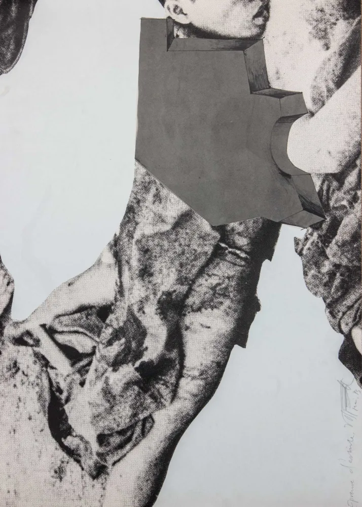 石版画 Vostell - SENZA TITOLO