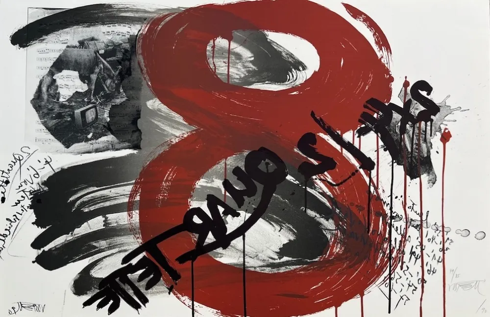 石版画 Vostell - The Scream : Quartet