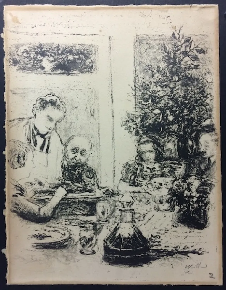 石版画 Vuillard  - Le repas