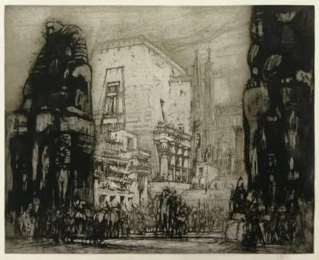 蚀刻版画 Walcot - At Thebes