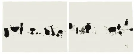 蚀刻飞尘法 Wang - Diptych with 2 etchings The Families 1