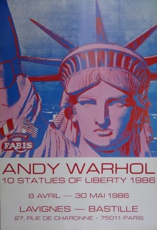 海报 Warhol - 10 Statues of Liberty