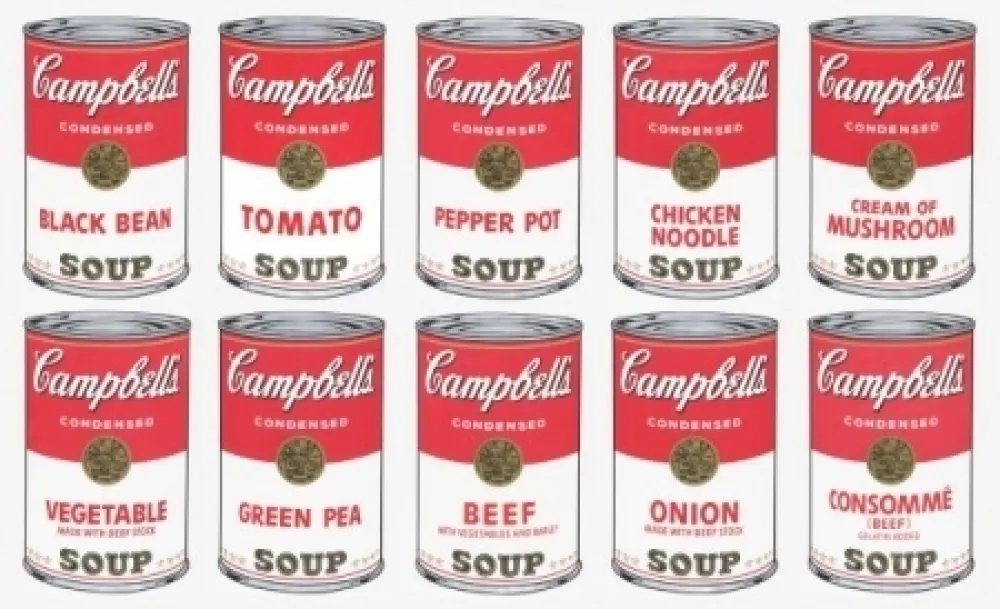 丝网印刷 Warhol (After) - Campbell soup 10 silkscreens