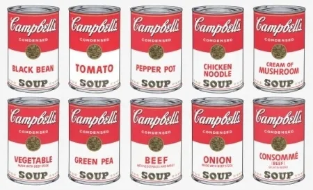 丝网印刷 Warhol (After) - Campbell soup 10 silkscreens