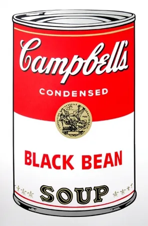 丝网印刷 Warhol (After) - Campbell's Soup - Black Bean