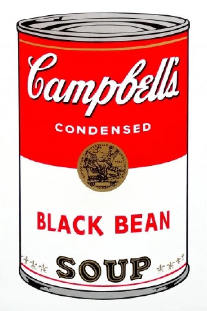 丝网印刷 Warhol (After) - Campbell's Soup - Black Bean