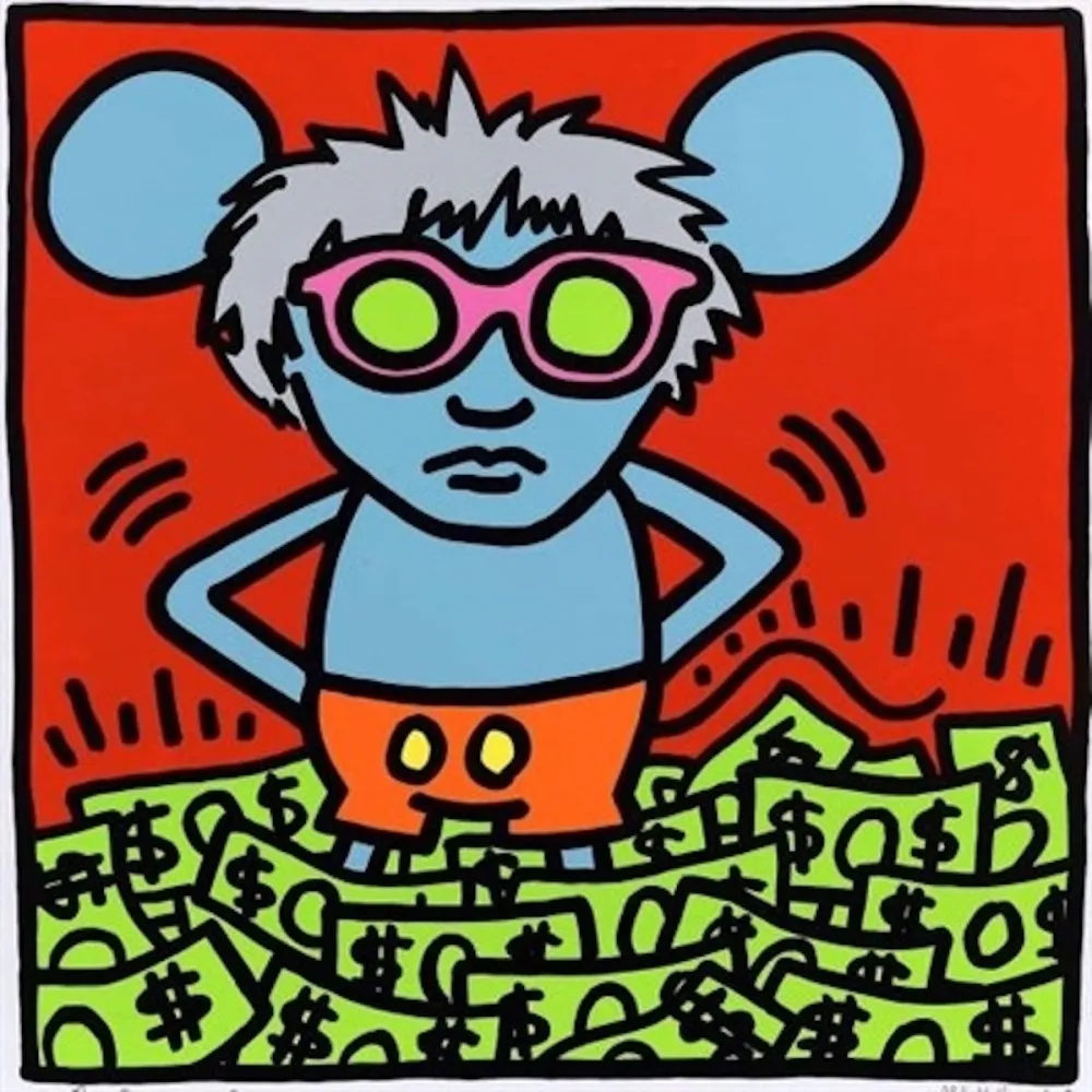 丝网印刷 Warhol -  Andy Mouse (Dollar Bills)