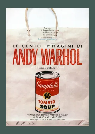 石版画 Warhol - Andy Warhol: 'Campbell's Soup Can on a Shopping Bag' 1989 Offset-lithograph