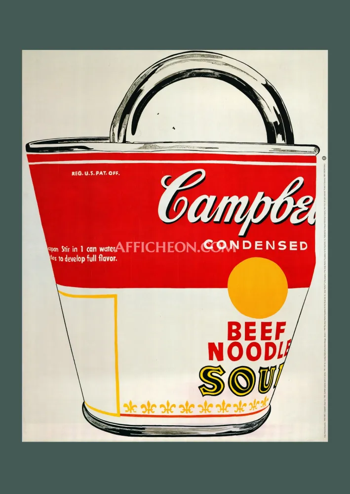 石版画 Warhol - Andy Warhol: 'Crushed Campbell's Soup Can (Beef Noodle)' 1993 Offset-lithograph