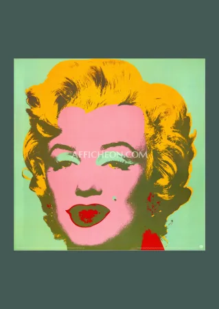 石版画 Warhol - Andy Warhol: 'Marilyn (Green)' 1993 Offset-lithograph