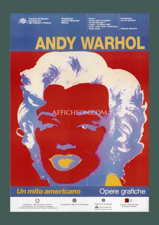 石版画 Warhol - Andy Warhol: 'Marilyn (Red/Blue)' 2003 Offset-lithograph