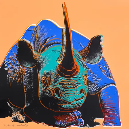 丝网印刷 Warhol - Black Rhinoceros
