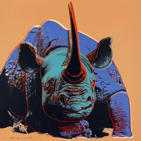 丝网印刷 Warhol - Black Rhinoceros (FS II.301)
