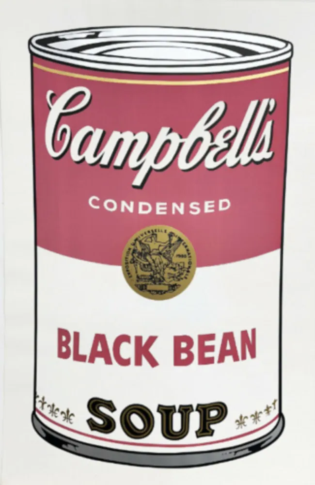 丝网印刷 Warhol - Campbell's Soup Can I: Black Bean