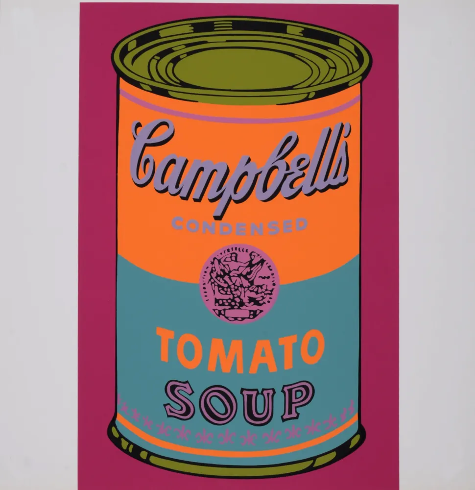 丝网印刷 Warhol - Campbell's Tomato Soup, 1968 - Scarce Banner edition!