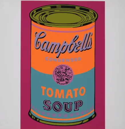 丝网印刷 Warhol - Campbell's Tomato Soup, 1968 - Scarce Banner edition!