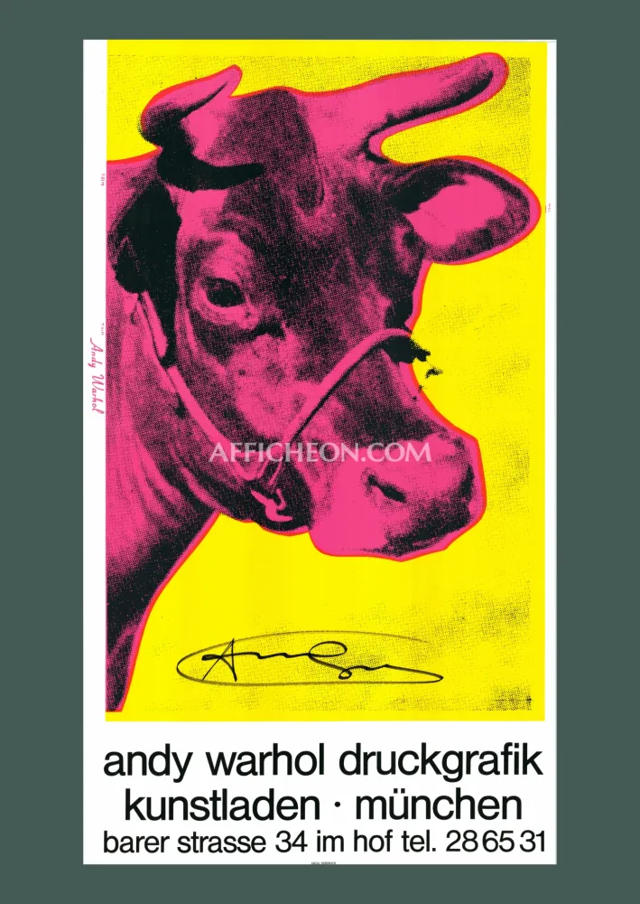 丝网印刷 Warhol - 'Cow Wallpaper (Yellow/Pink)' 1983 Silkscreen (Hand-signed)