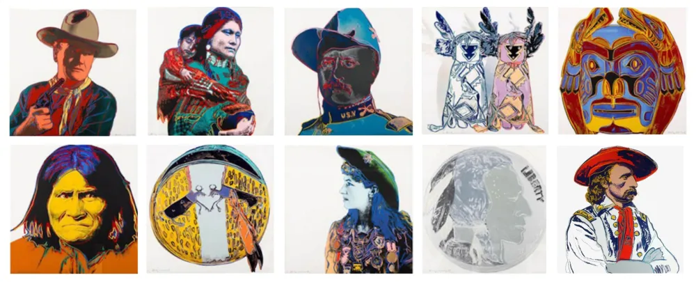 无技术 Warhol - Cowboys and Indians Complete Portfolio (FS II.377 - FS II.386)