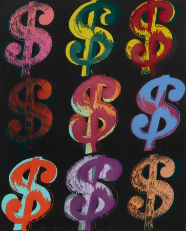 丝网印刷 Warhol -  Dollar Sign (9)