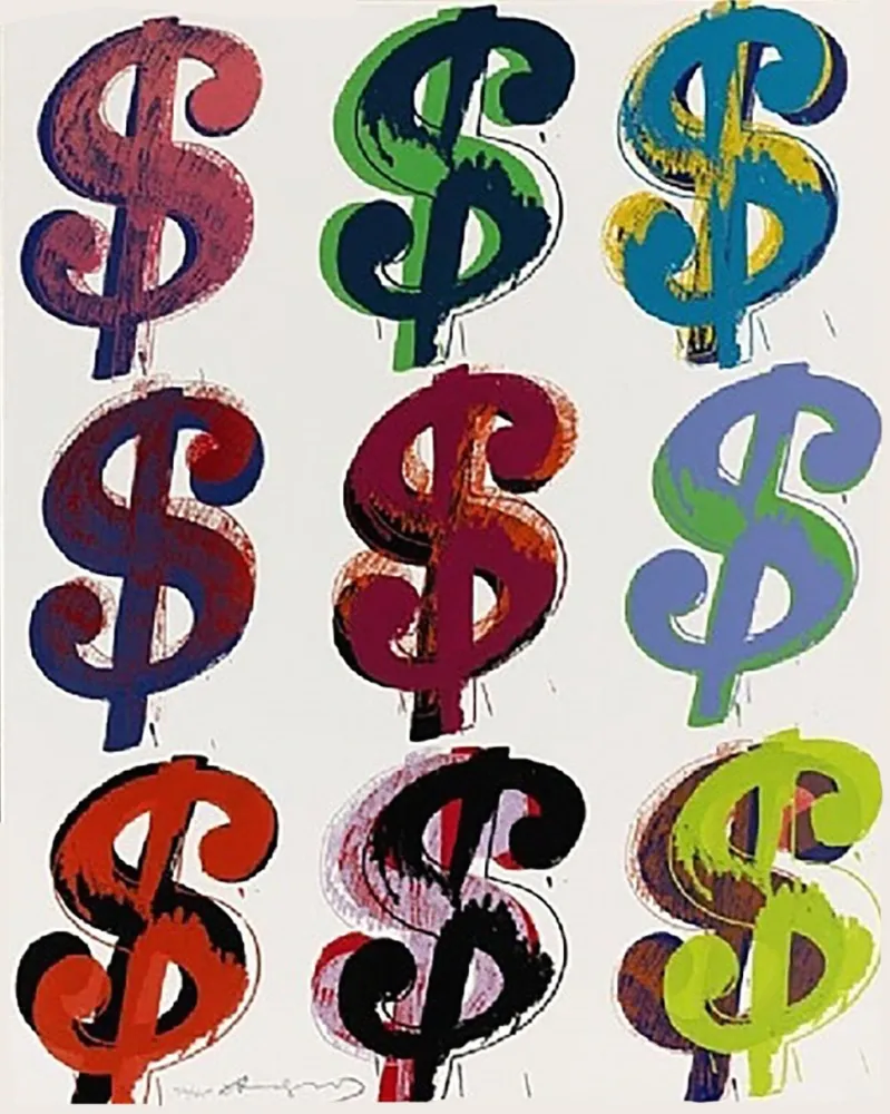 丝网印刷 Warhol - Dollar Sign (9) FS II.286