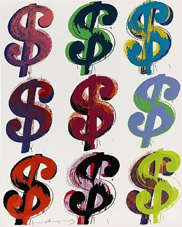 丝网印刷 Warhol - Dollar Sign (9) FS II.286