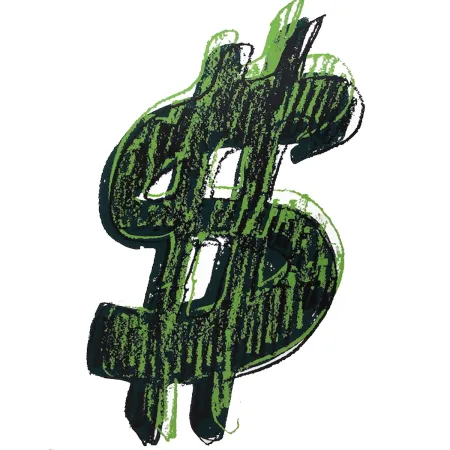 丝网印刷 Warhol - Dollar Sign, Green (FS II.278)