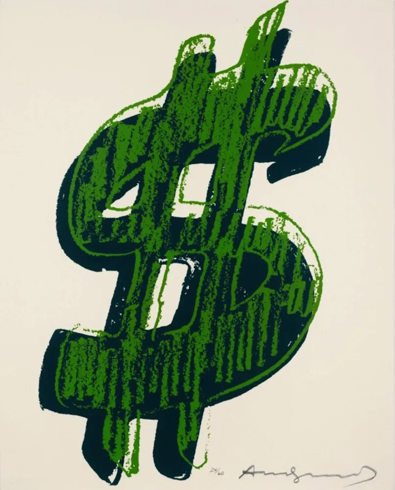 丝网印刷 Warhol -  Dollar Sign, Green (FS II.278)