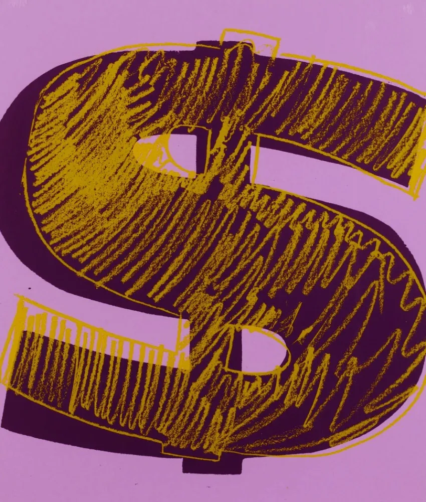 丝网印刷 Warhol - Dollar Sign, Orange (FS II.276)