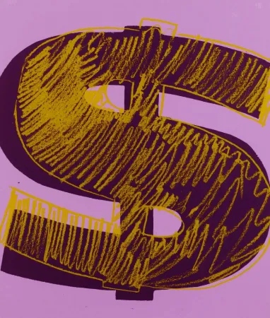 丝网印刷 Warhol - Dollar Sign, Orange (FS II.276)