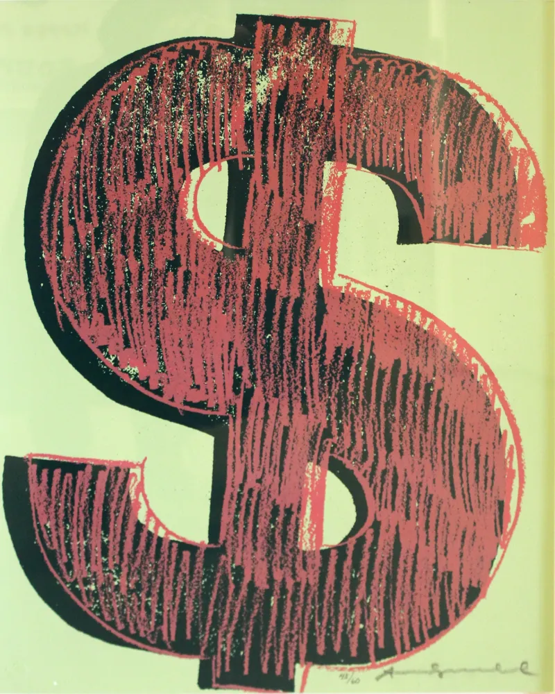 丝网印刷 Warhol - Dollar Sign, Red (FS II.274)
