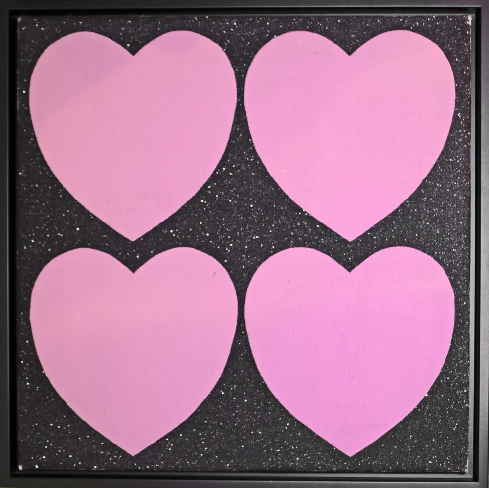 丝网印刷 Warhol - Four Hearts (Painting)