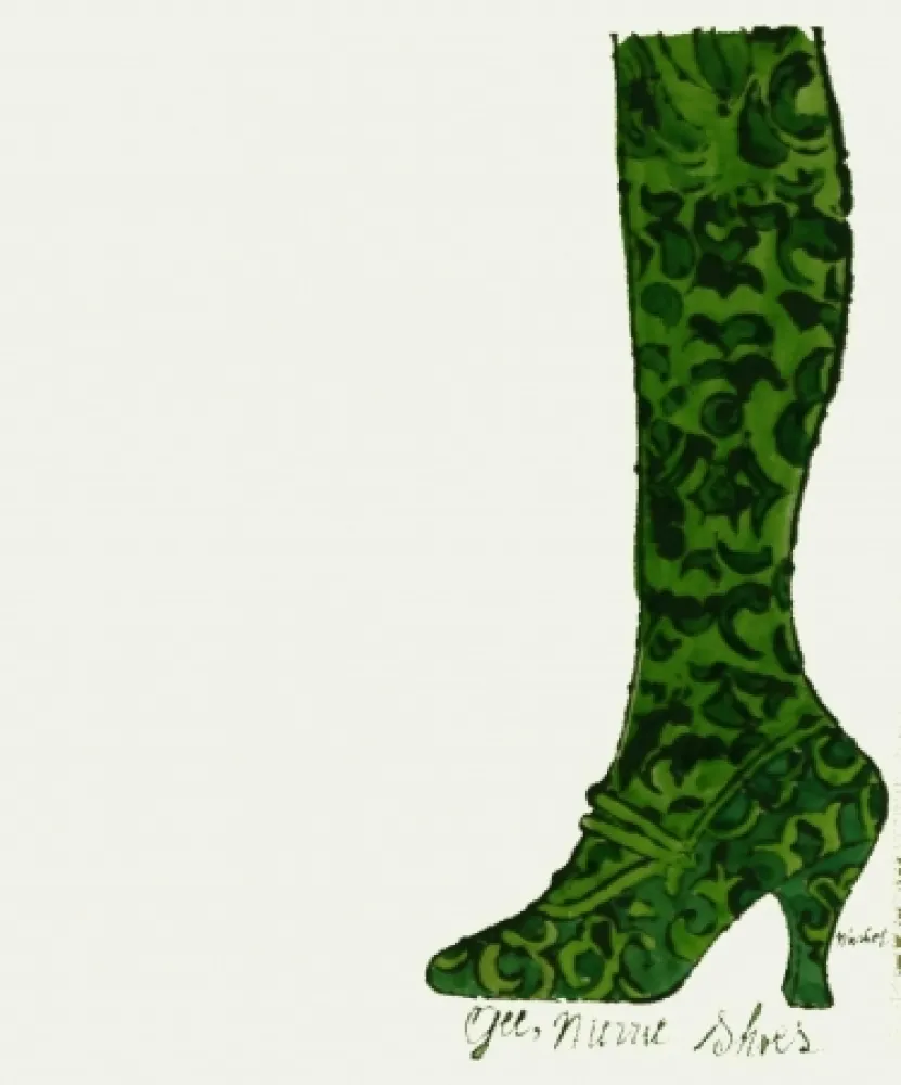 石版画 Warhol - Gee, Merrie Shoes (Green)
