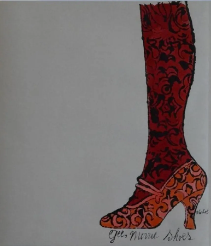 石版画 Warhol - Gee, Merrie Shoes (Red)